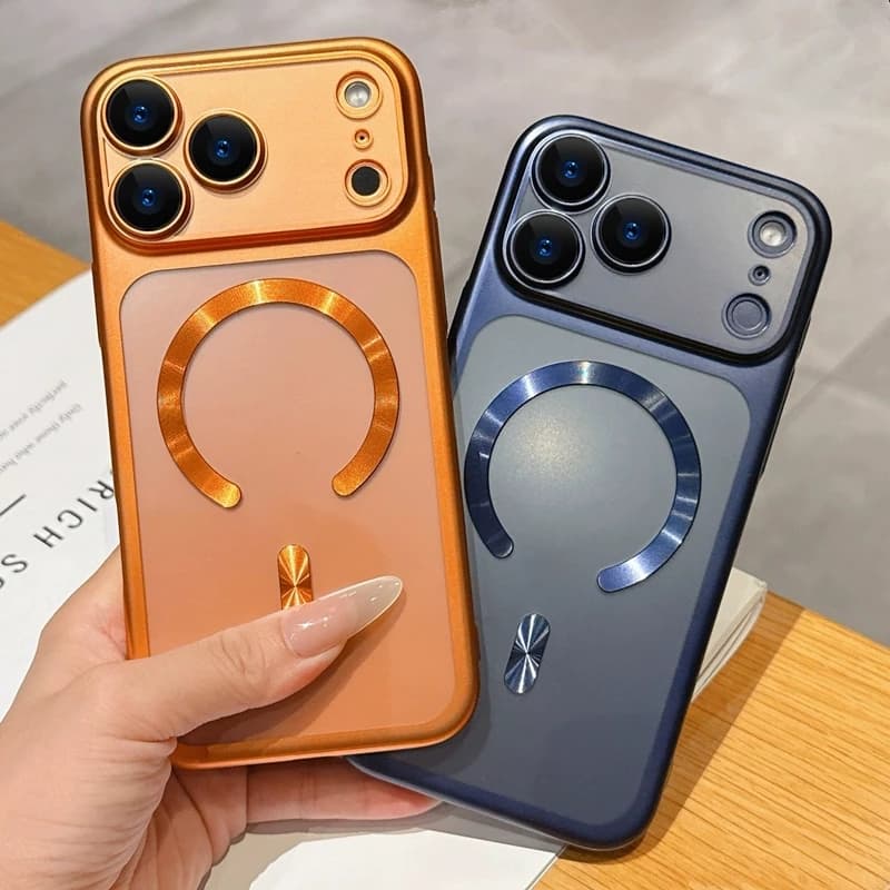 Ốp từ tính trong suốt mờ cho iPhone 17 pro max Air 16 15 plus 14 13 pro max Vỏ bảo vệ Camera Vỏ mềm chống sốc trong suốt